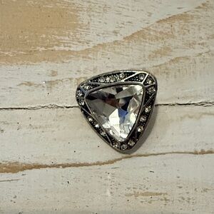 Triangular Crystal Gingersnap  with Silver Accents